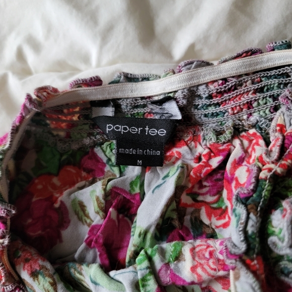 Paper tee floral tube top size M - Picture 2 of 3